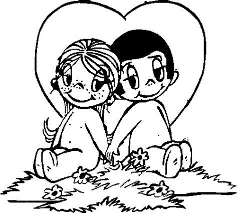 Boy & Girl with Heart
